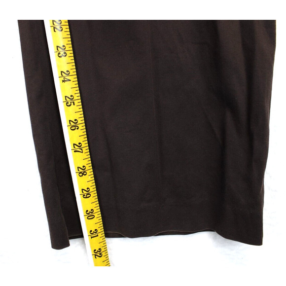 Talbots Stretch Wide Leg Pants Women 12 Brown Office‎ Wear Flat Front Pockets - Picture 6 of 11